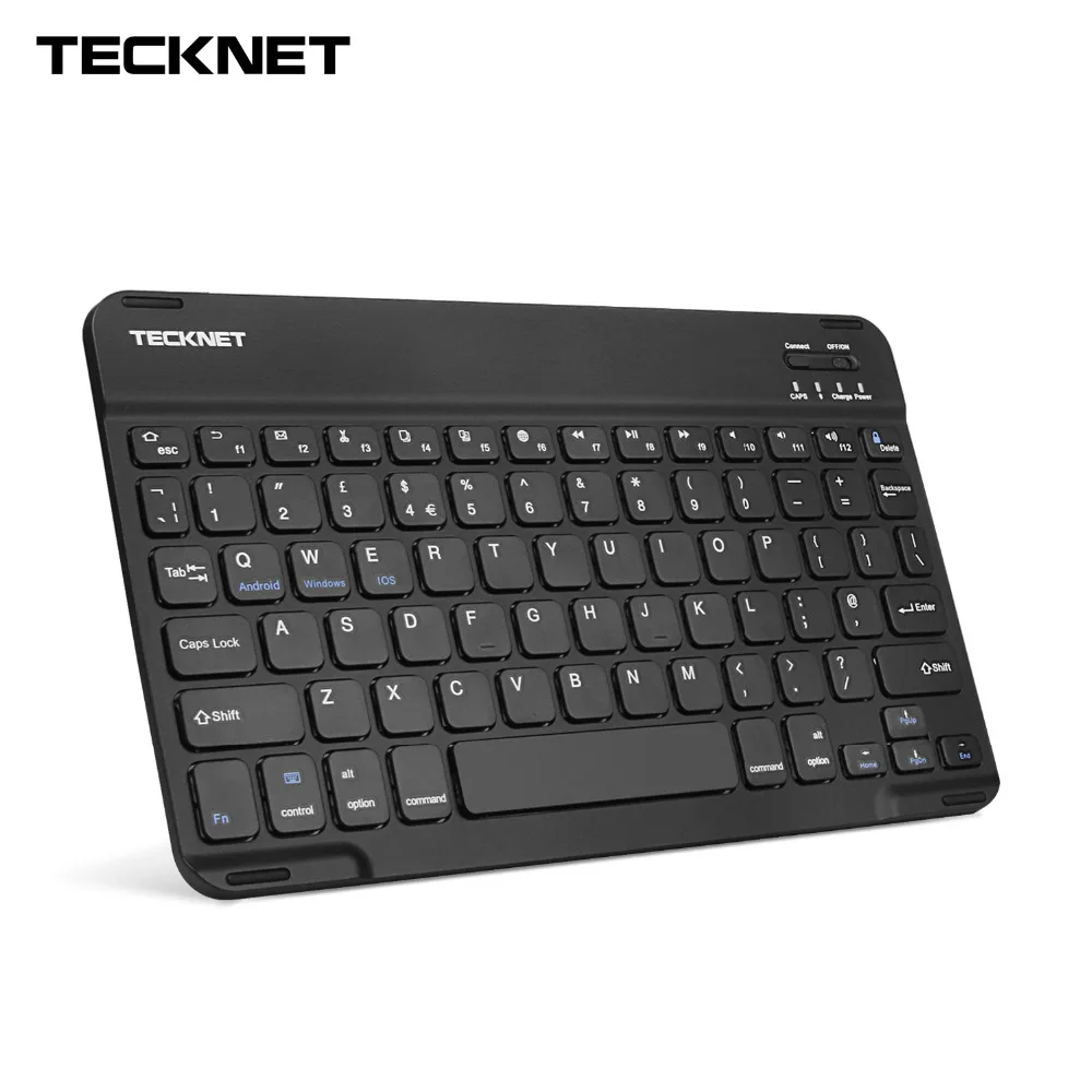 

TeckNet 7mm Wireless Bluetooth Keyboard Illuminated Backlit Rechargeable UK Layout Keyboard for iOS Windows Android 3.0 Above OS