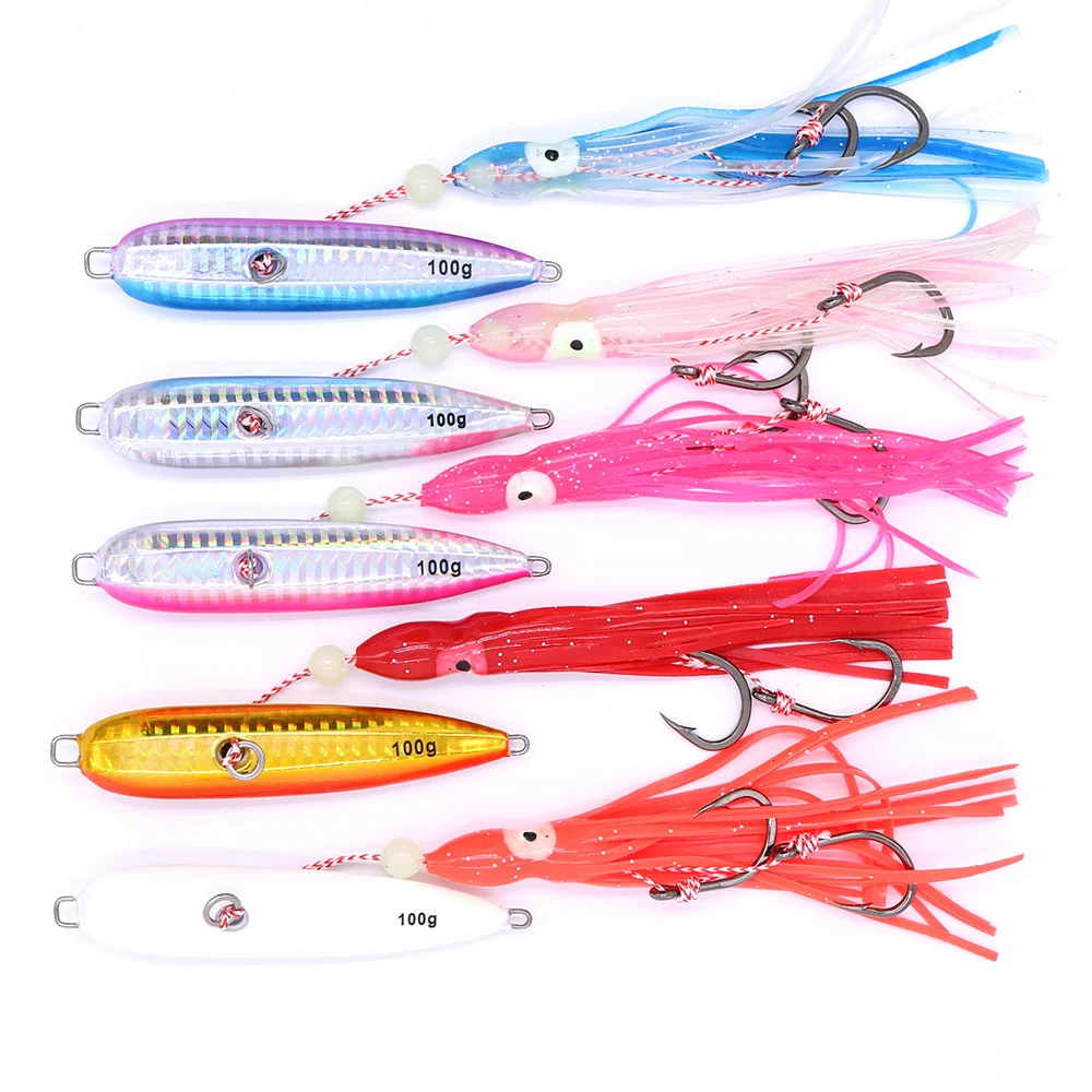 6pcs Squid Assist Skirts Jig Inchiku Micro Jig Fishing Lure Jigging Snapper King