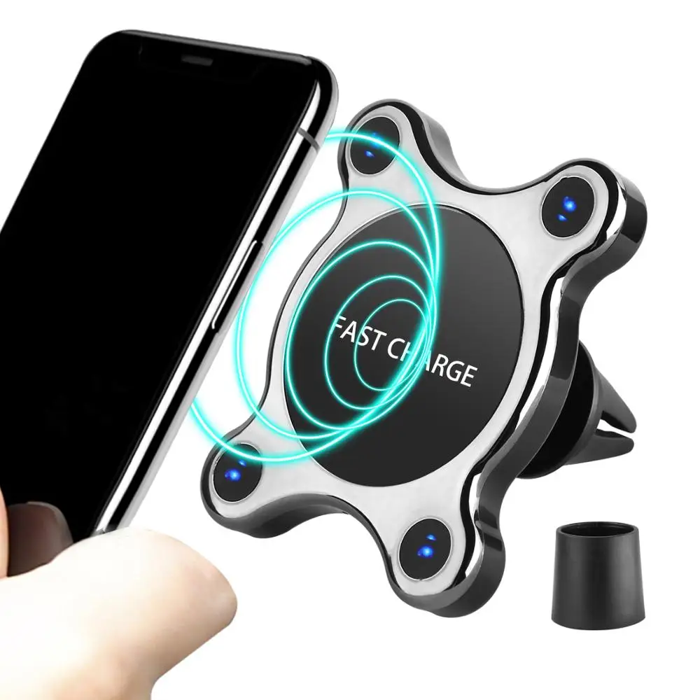 

Magnetic Car Wireless Charger for iPhone 8 X Xs Max Adapter 10W Wireless Fast Charging for Samsung S9 S8 Xiaomi Stand Car Holder