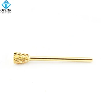 

OPHIR Nail Drill Bit Head 1x Nail Drill Accessories Pro Carbide Bit Grinding Polishing Head Nail Art Gold Color#KD164-12