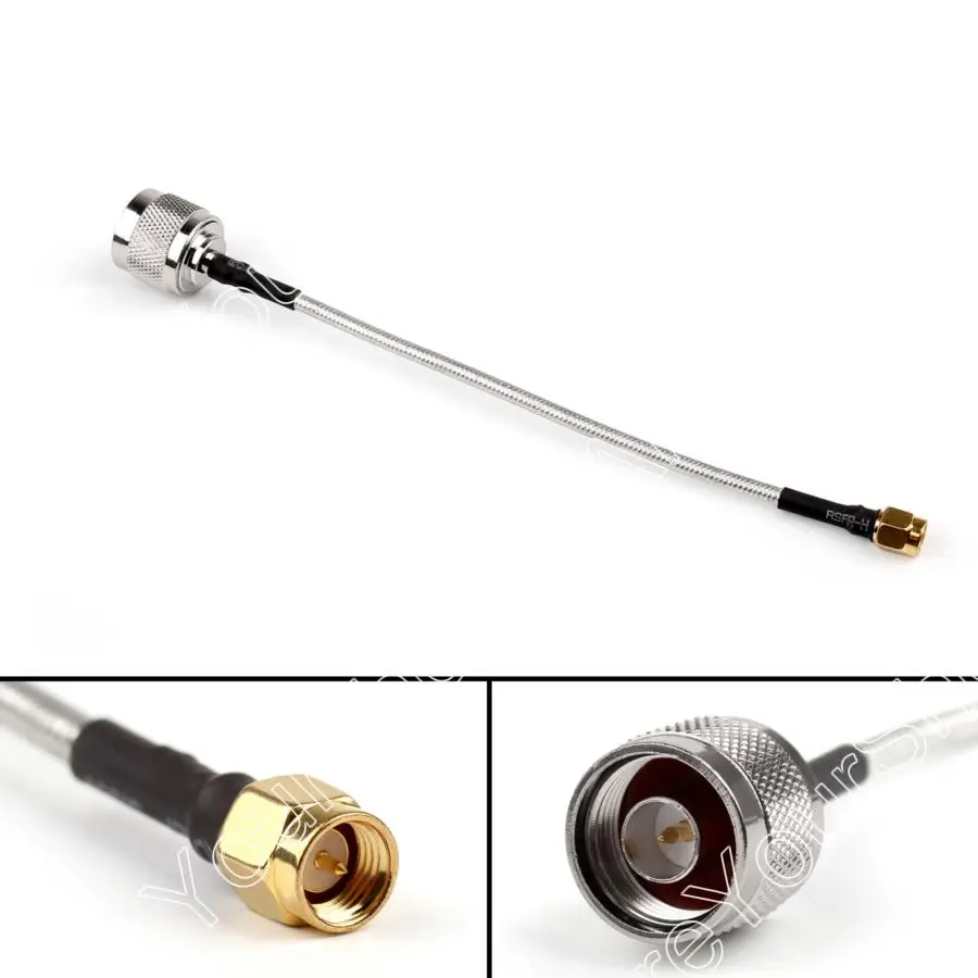 

Areyourshop RG402 Cable N-Type Male Plug to SMA Male Plug Pigtail Semi-Flexible Cable RG402 Wire 15c