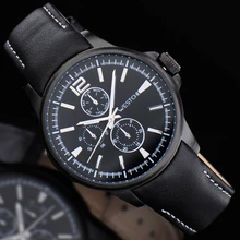 2016 горячие продажа топ luxury brand WHESTCHI кварцевые спортивные натуральная кожа высокого qulity три набора часы