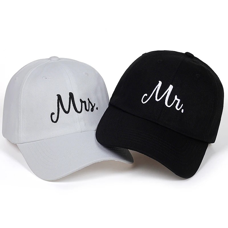 

Mr. Mrs. Letter Couple Embroidery Baseball Cap Cotton Snapback Hats Men Women dad hat golf caps Adjustable Bone Gorras