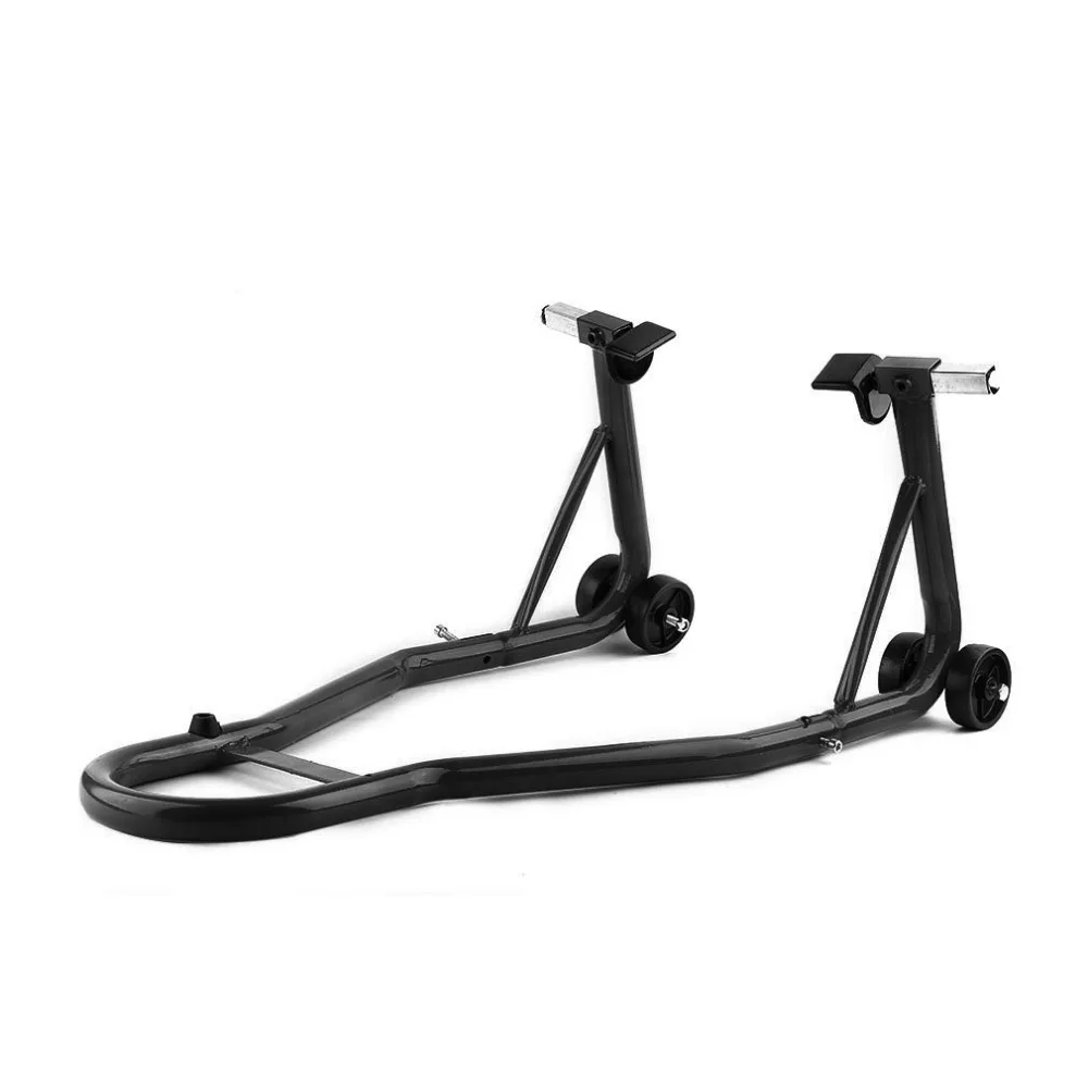 

2Pcs Motorcycle Bike Swingarm Lift Paddock Stand Set Holder Steel Full Set Of Motorcycle Fork Rear Front Wheel Stand Black/red