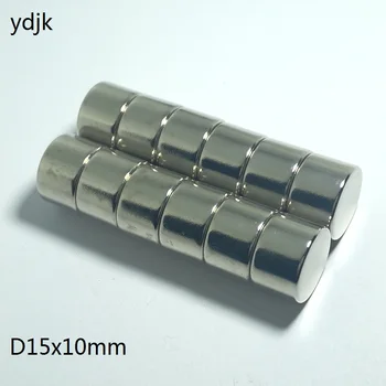

50PCS/LOT disc magnet 15*10 mm N38 NdFeB magnets Dia 15mm x 10mm neodymium magnet 15x10 mm