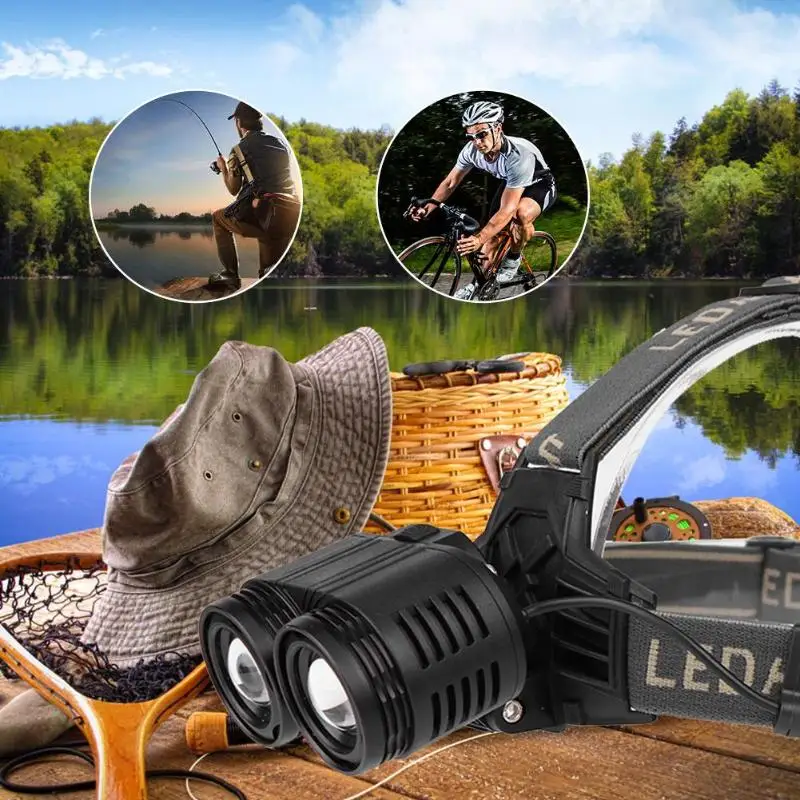 

New Rechargeable USB XML-T6 LED Head Light 4 Modes IP44 Waterproof Outdoor Fishing Headlamp Fishing Camping Emergency Headlamp
