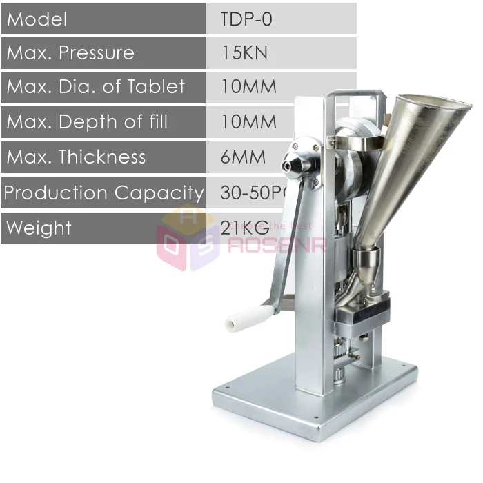 TDP-0 ручная машина для таблеток, пресс-машина для лабораторной медицины, травяные порошки, ручная таблеточная машина для таблеток