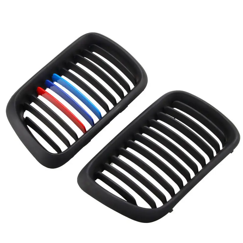 

Black Double Slat Kidney Grille for BMW E36 M3 3 Series 97-99 Pair Front Gloss Matt Carbon Car Exterior Parts Auto Accessories