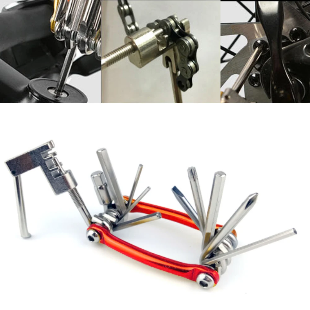

EVERPOWER 11 in 1 Bicycle Tools Sets Bike Multi Repair Kit Hex Spoke Wrench Screwdriver Chain Cutter Home DIY repair tool