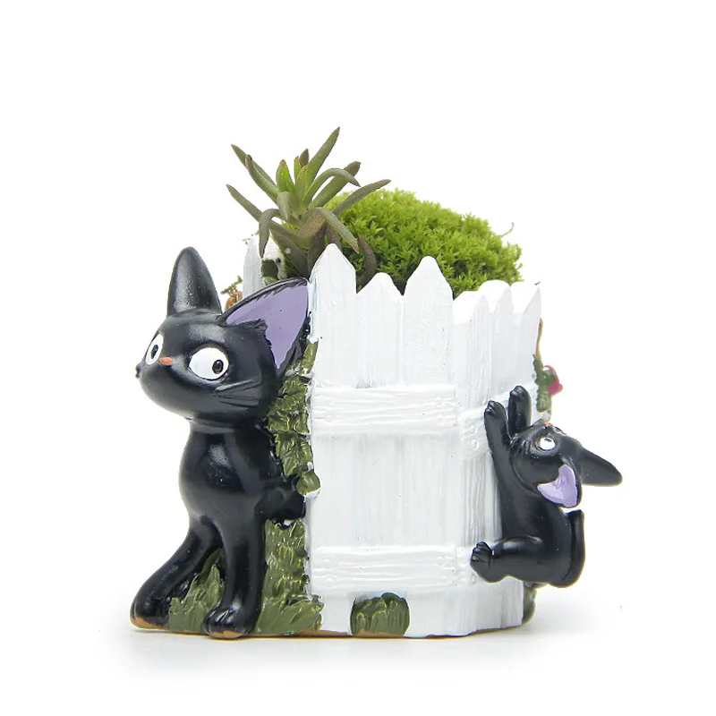 Escala 1:12 casa de muñecas en miniatura a rayas de cerámica Gatito Gato Animal Adorno Ta