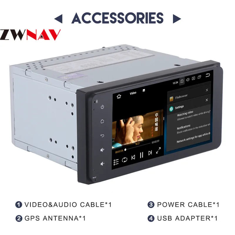 Sale Android 8.0 Car Radio 7 inch 2 din DVD 1024x600 GPS Navigation Bluetooth USB 2 din Universal For Toyota Player Octa 8 core 15
