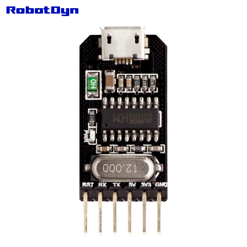 USB to ttl UART CH340-последовательный преобразователь, Micro USB, 5 В/3,3 В. IC CH340G - Цвет: Soldered