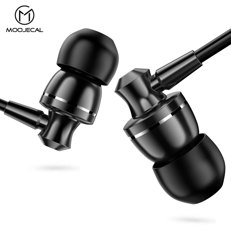

MOOJECAL New Earphone Heavy Bass Wired Earphone In-Ear Earphones With Mic Comforted Earbud Volume Control Stereo Sport Headset