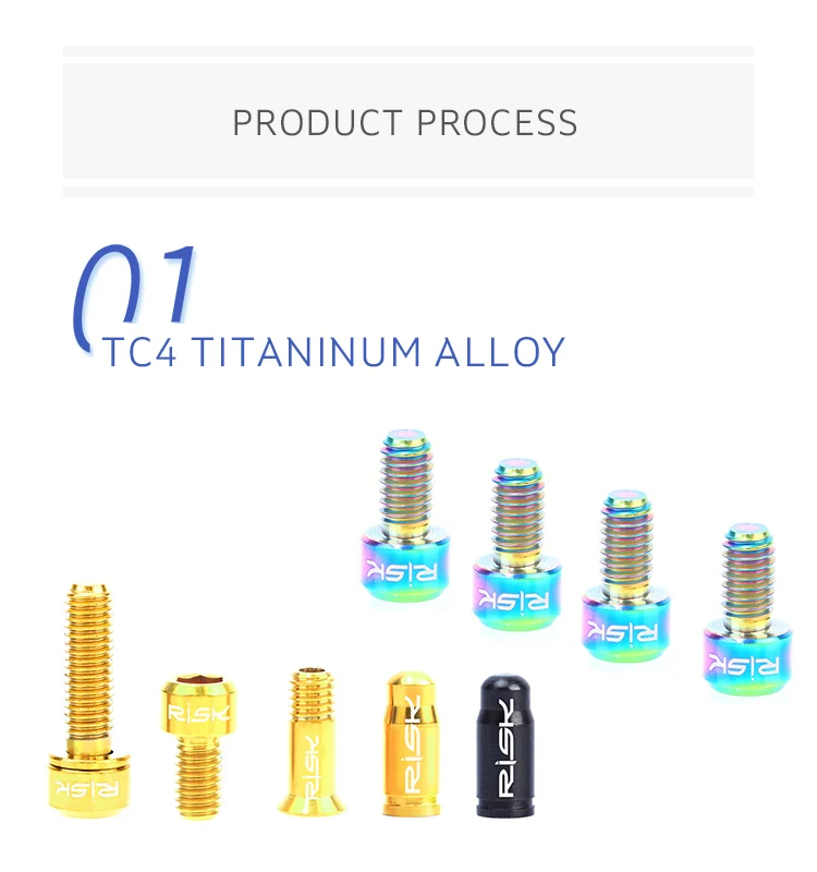 RISK 36 шт. Титановая Крышка Клапана крепежные болты для шоссейного велосипеда MTB велосипедный ствол/клетка для бутылки воды/провод переключения передач/Jockey колесо/тормоз