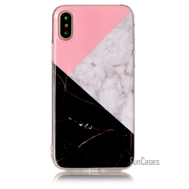 Case For iphone X / 10 Retro Marble Pattern Design Texture Soft Cases Cover coque For iPhone8