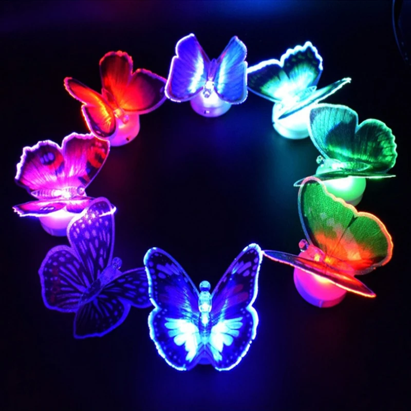 ZZEL ZYEL творческий красивые Цвет ful бабочка светодио дный Night Light Home Спальня
