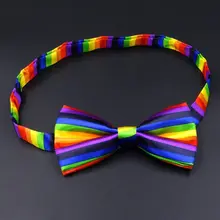 Модные Красочные радужные полосатые галстуки-бабочки для жениха, мужчин и женщин, Свадебные вечеринки, досуга, галстуки-бабочки для смокинга