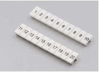 

ZB5 digital mark strip, number strip, terminal, UK terminal label strip