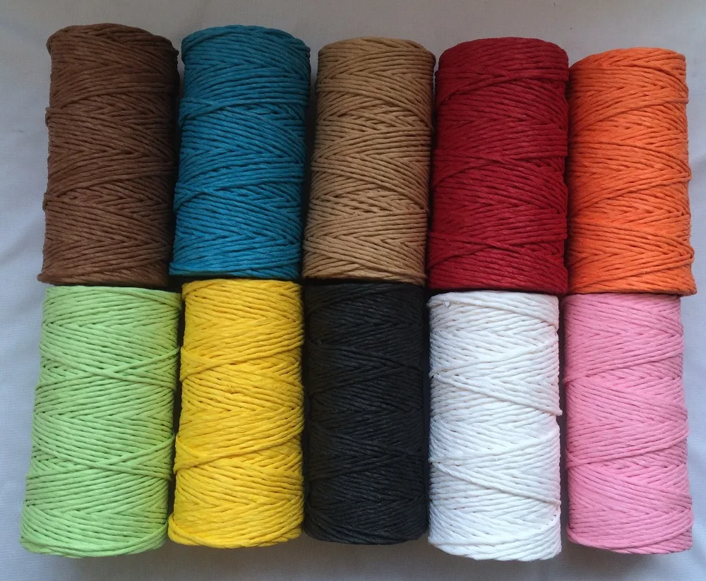 

1 piece) color paper rope,paper raffia twine, decorative paper twine 2mm 100yards/spool for gift packing