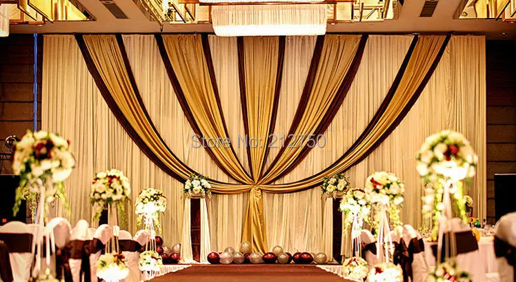 Новое поступление европейский стиль Золотой винтажный свадебный фон занавес свадебное сценическое украшение