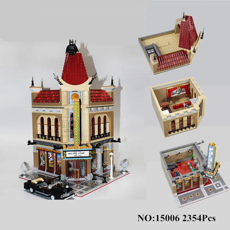 H HXY IN STOCK 15006 2354pcs Palace Cinema Model Building Blocks set Bricks LEPIN DIY font