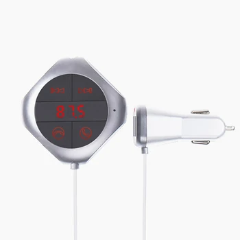 

Q7S 2018 New Bluetooth Car Kit Handsfree FM Transmitter Car Mp3 Player Dual USB Car Charger Support TF Card / U Disk AUX 3.5mm