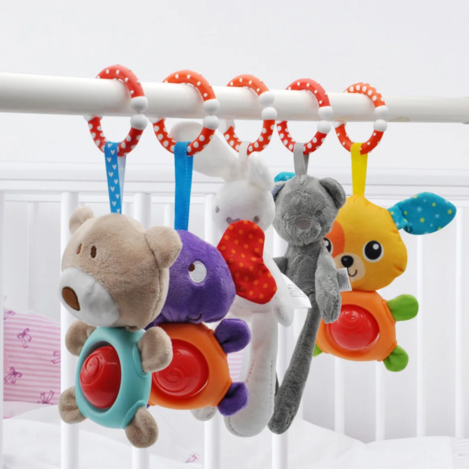 Новорожденные/погремушки для младенцев детская коляска Висячие мягкие игрушки милые животные Кукла Детская кроватка Висячие колокольчики детские игрушки