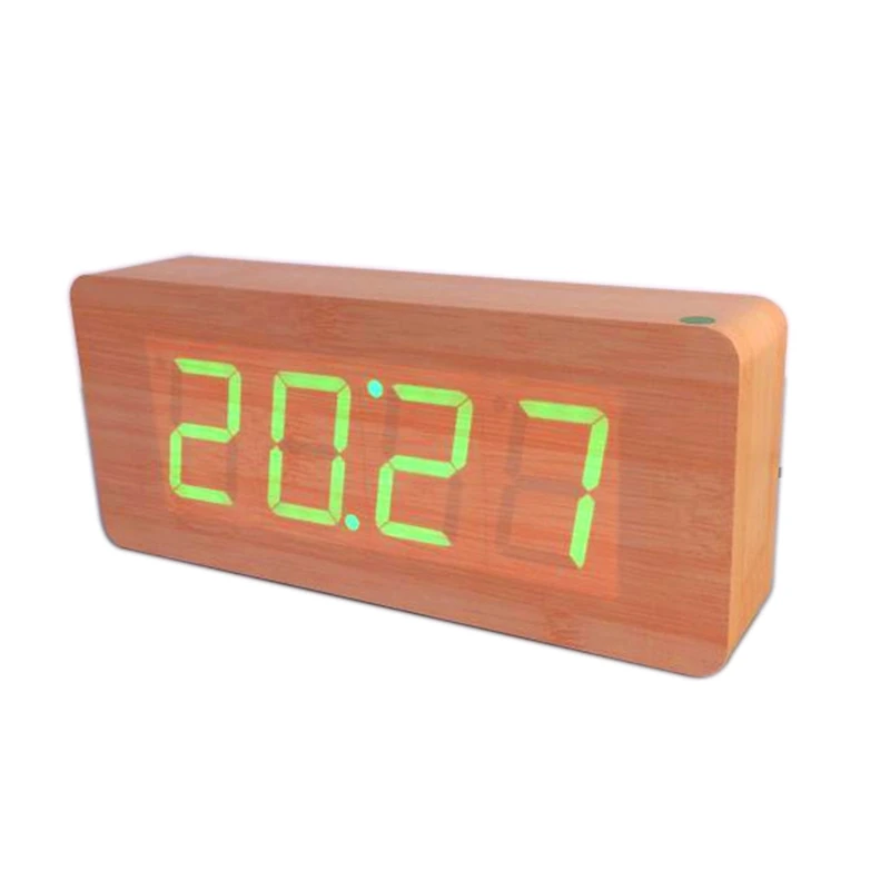 Big Numbers Digital Clock Top Quality Alarm Clocks With Temperature Date Wooden Wood Table Clocks Led Display Number Digital Clock Led Displaybig Numbers Digital Clock Aliexpress