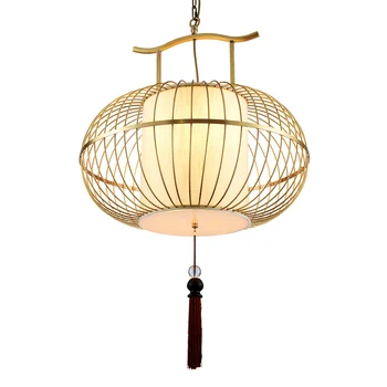

Chinese Style Modern Pendant Ceiling Lamps Birdcage Iron LED Pendant Lights Dining Room loft Pending Lighting Hanging Light