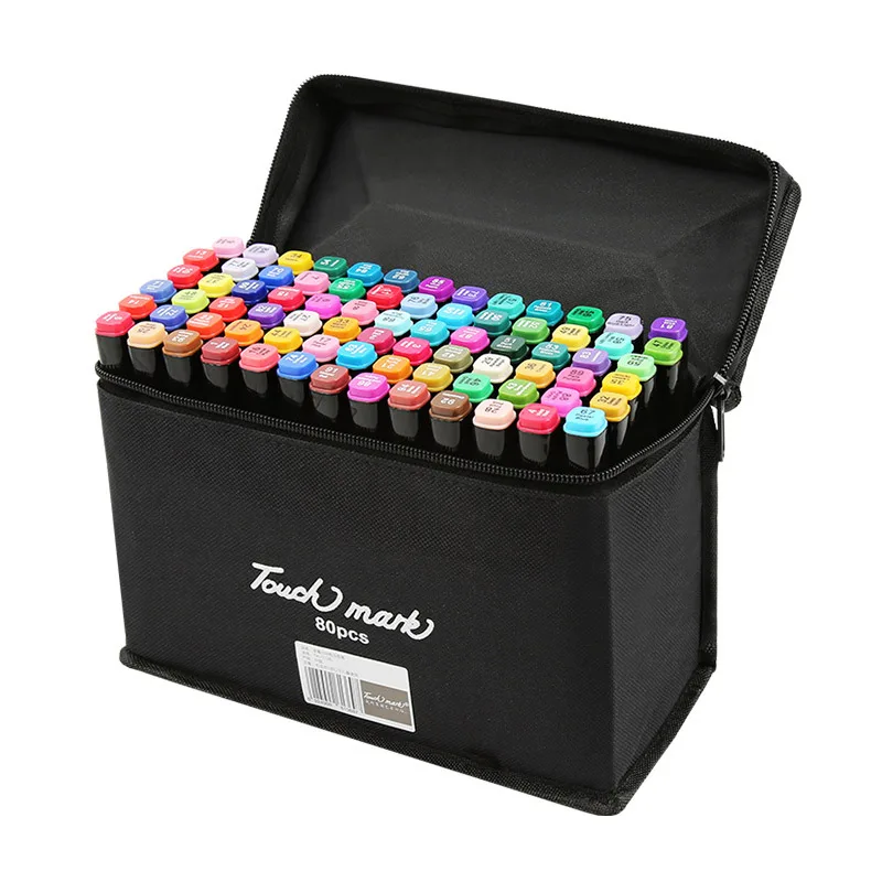 

24/30/40/60/80 Colors 3.0 Art Markers Alcohol Based Markers Drawing Pen Set Manga Dual Headed Art Sketch Marker Design Pens
