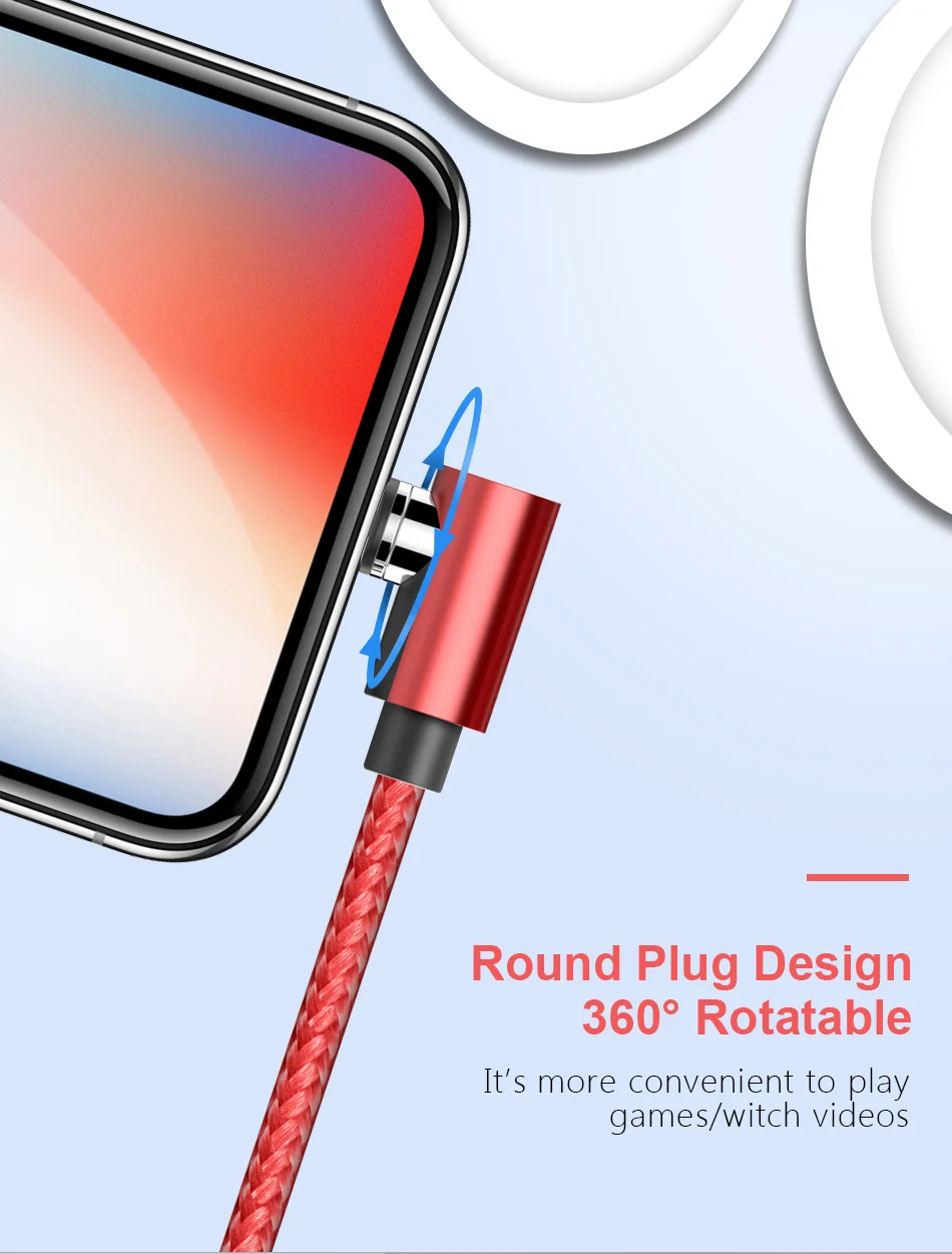 NOHON Elbow Magnetic Charging Cable For iPhone X XS MAX XR Micro USB Type C Phone Charge For Xiaomi Samsung S9 S8 Magnet Cables (6)