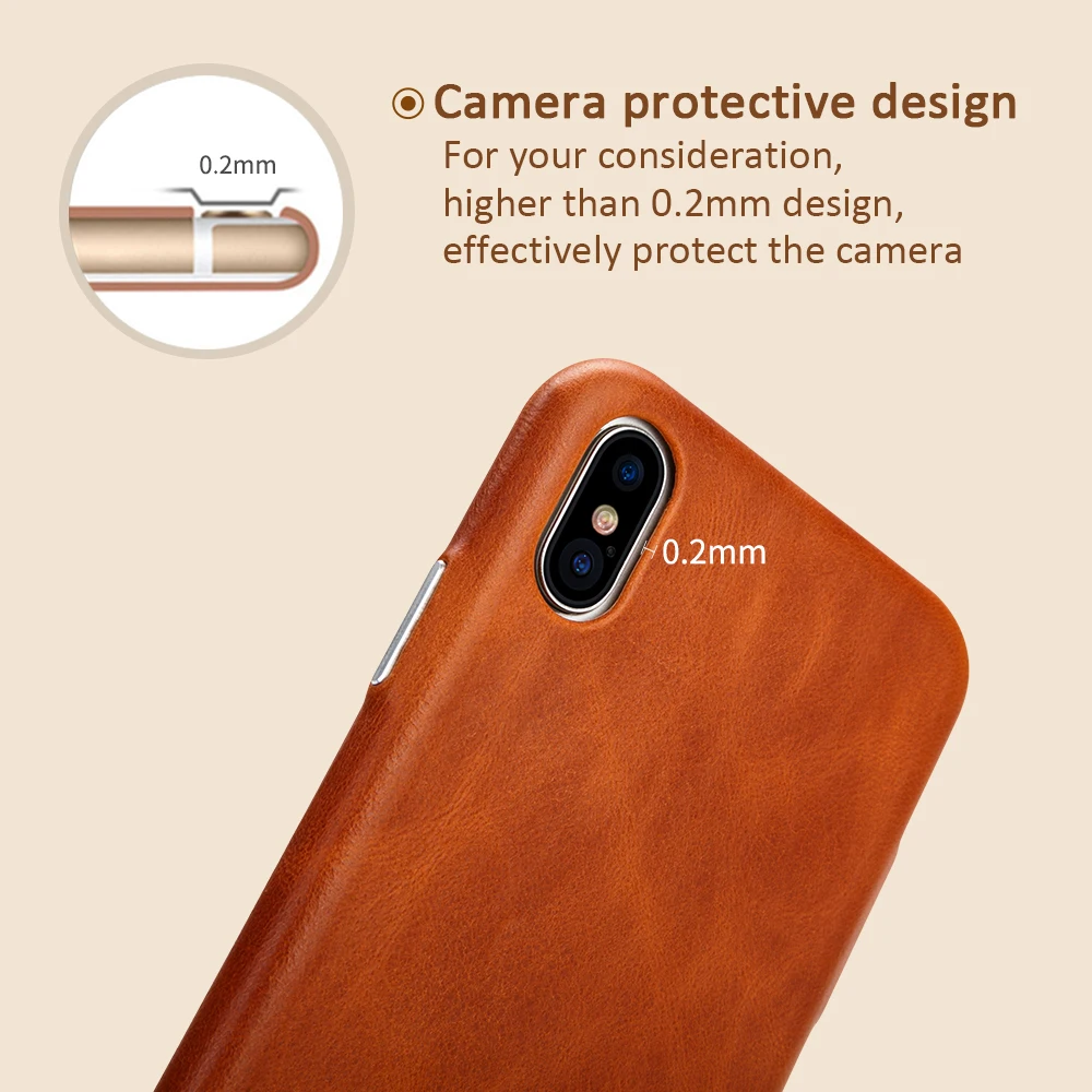 Jisoncase, чехол для iPhone X, чехол из натуральной кожи, Роскошный чехол для iPhone XS, 5,8 дюймов, тонкий дизайн, купите один, получите один, бесплатно