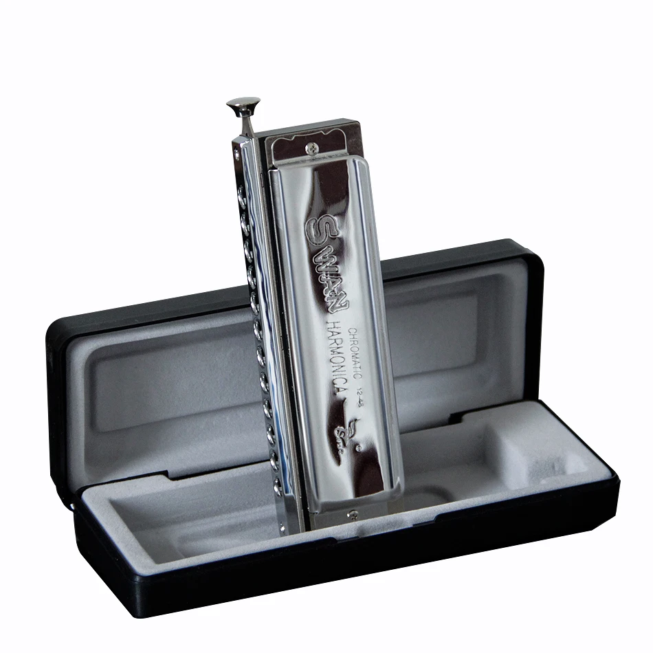 

SWAN SW1248 12 holes Advanced Chromatic Harmonica C Key Mouth Organ 48 Tone Harmonica