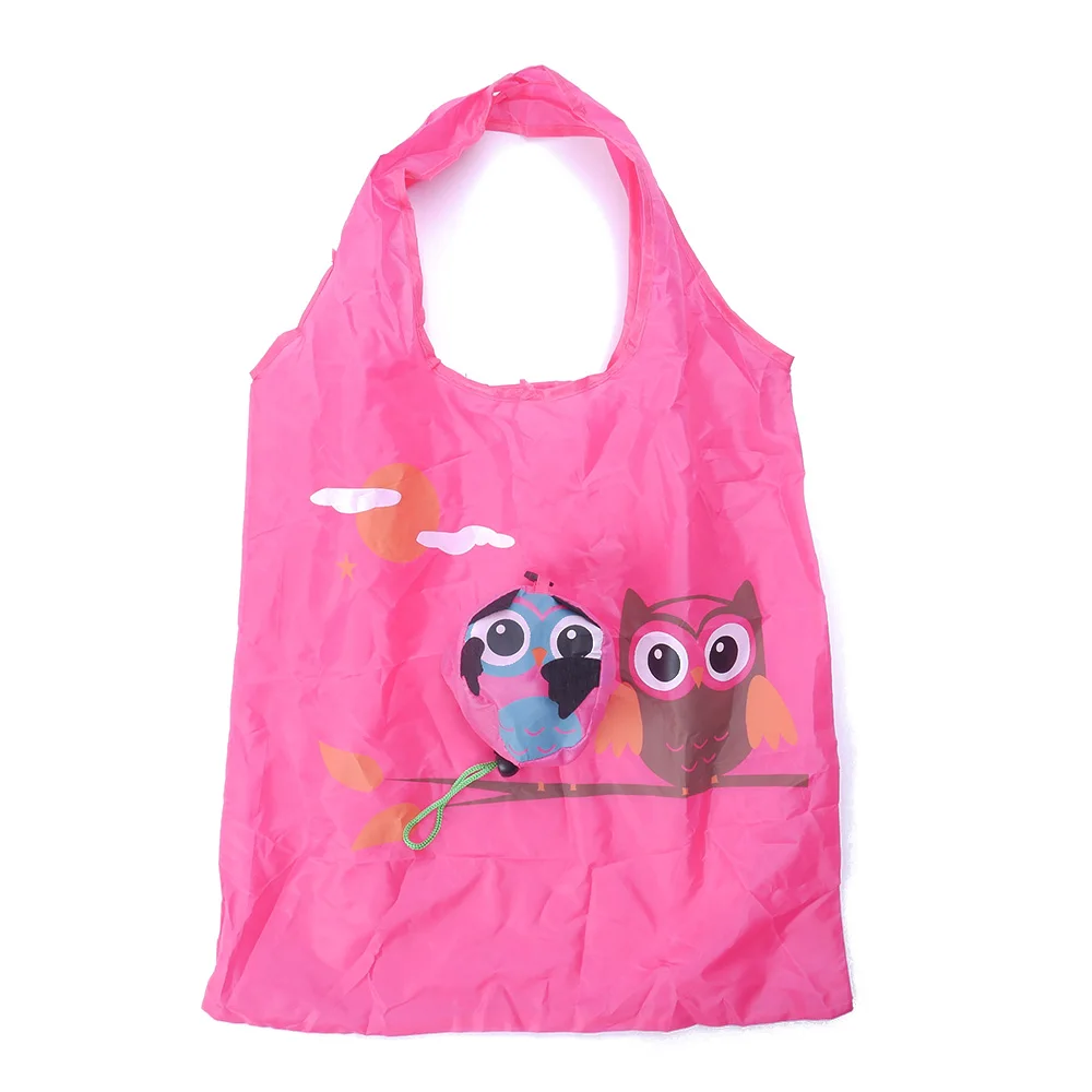Милое животное, сова форма складная сумка для покупок Экологичная Дамская Подарочная складные многоразовые сумки портативная Дорожная сумка на плечо