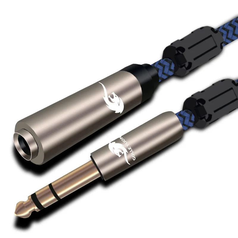 Audio Cable Stereo Male 6 35mm to 6 35mm Female Extension Cable 1 4 Jack TRS Audio Cable OFC Monitor Headphone Shielded 1M 3M