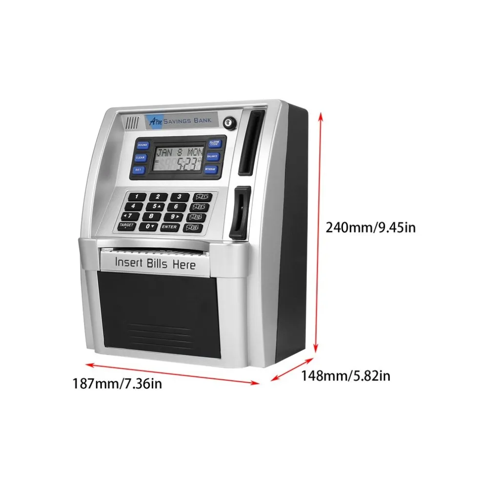 ABS ATM сберегательный банк игрушки Дети говорящий ATM сберегательный банк вставка банкноты идеально подходит для детей подарок собственный личный денежный пункт Прямая поставка