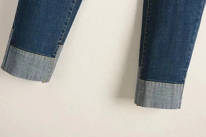 S68 на осень/зиму размера плюс женская одежда джинсы 5XL Повседневное царапается Высокая Талия штаны-карандаш стрейч из денима 018