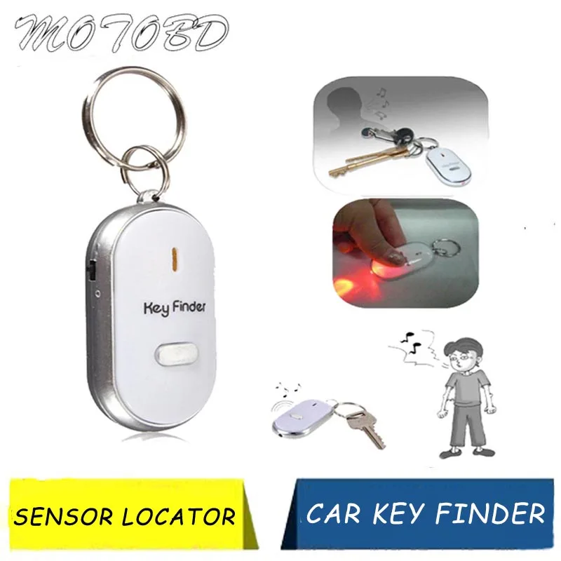 

High Quality Anti-Lost Car Key Finder Sensor Locator Find Lost Keys Chain Keychain Whistle Sound Control 5 pcs/lot