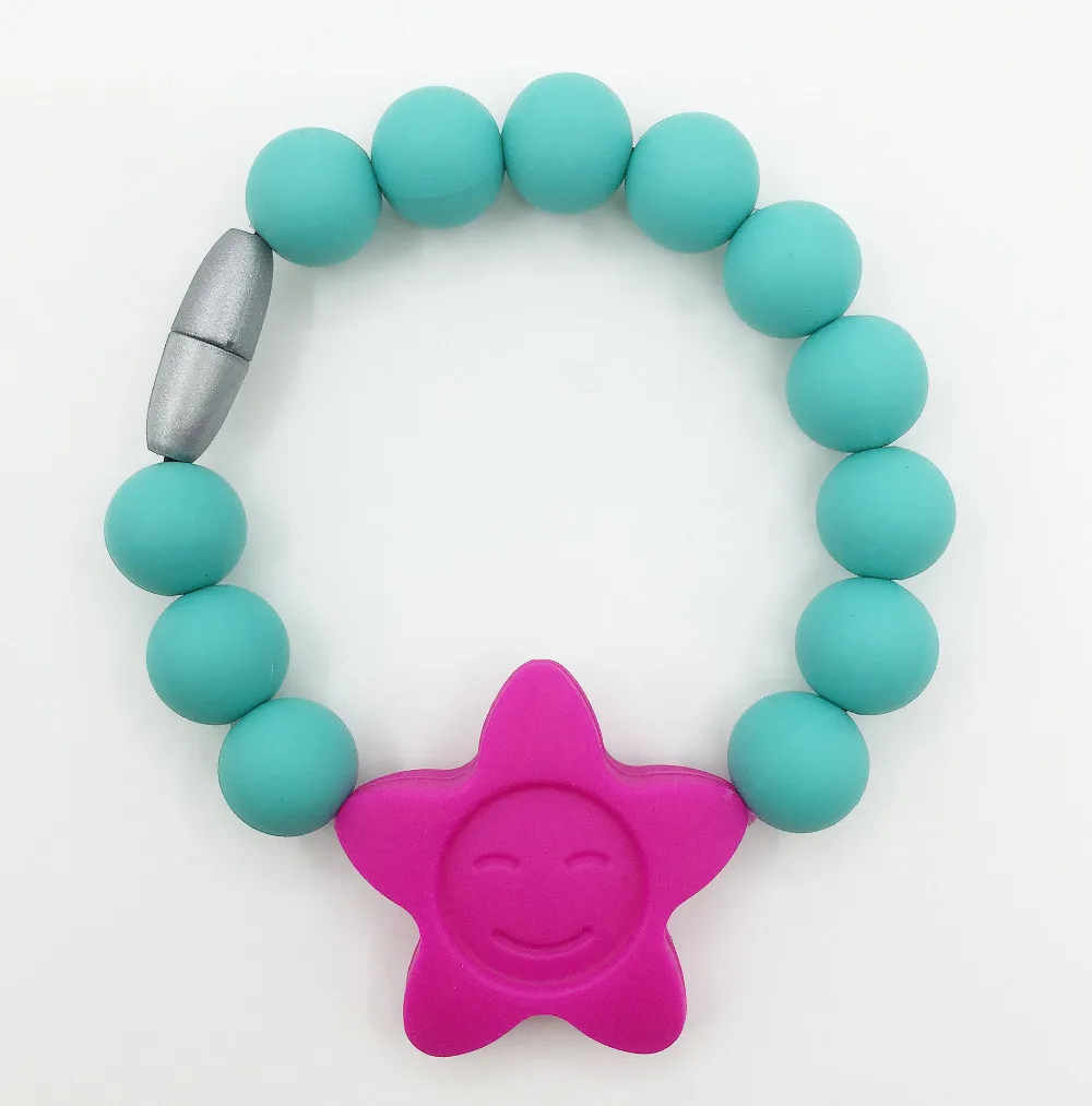 2015 Christina Gifts of Silicone Baby teething bracelet ,sunflower