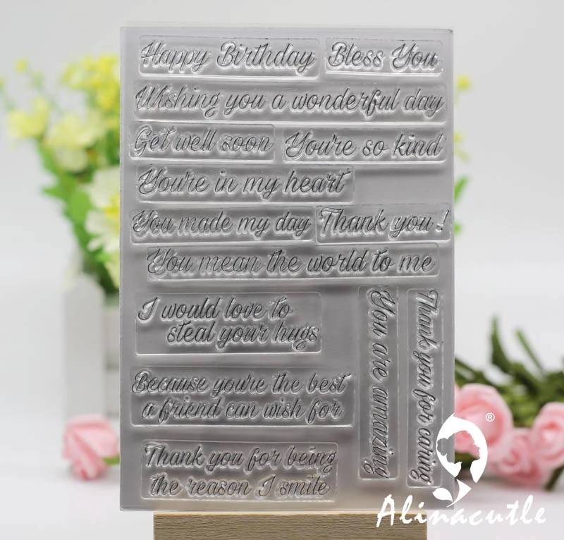 CLEAR STAMPS Everyday Wish Birthday Hugs Scrapbooking Card Paper Craft