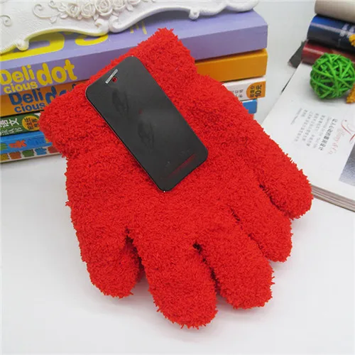 Модные милые детские перчатки, рукавицы, теплые зимние аксессуары для мальчиков и девочек#0712 - Цвет: R