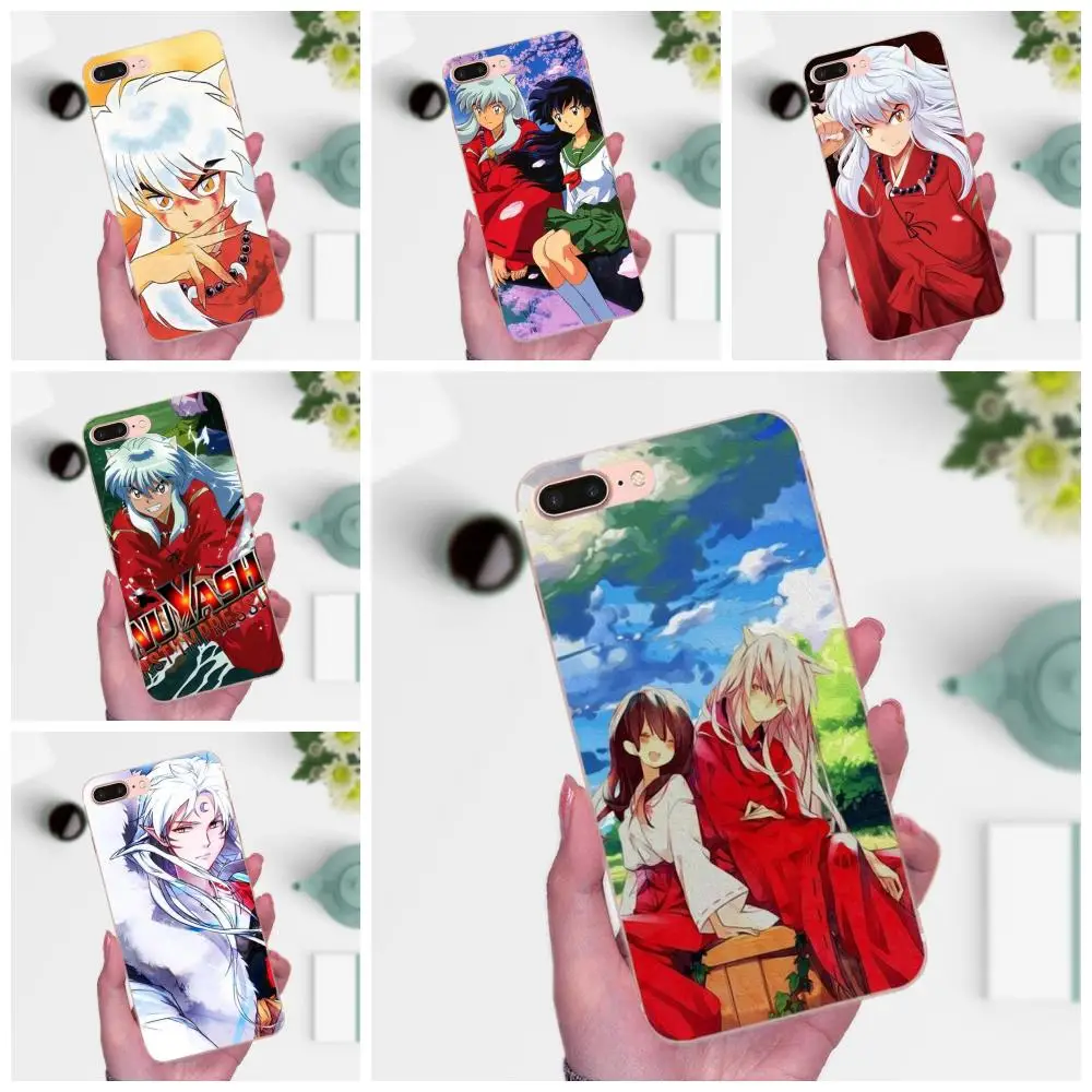 Прозрачные чехлы для смартфона Galaxy J1 J2 J3 J330 J4 J5 J6 J7 J730 J8 2015 2016 2017 2018 mini Pro Inuyasha |