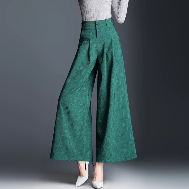 

Ladies wide leg pants 2018 New Spring and Summer Women Vintage Loose Trousers Female Casual Corduroy Pants/ Womens Harem Pants