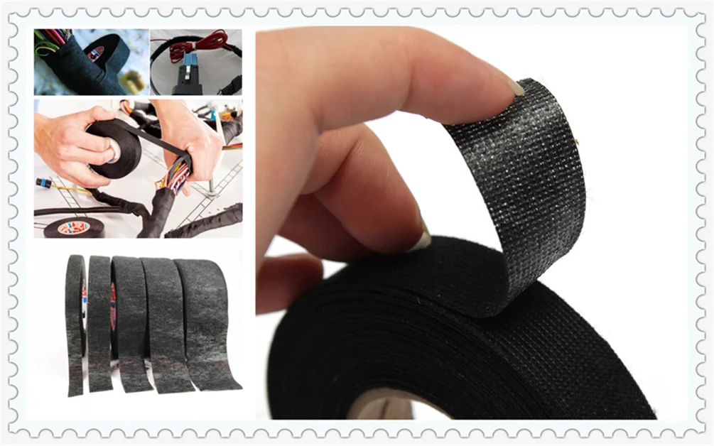 

15m car motorcycle winding velvet wiring flame retardant tape for Infiniti G37 FX50 FX37 FX35 Essence EX37