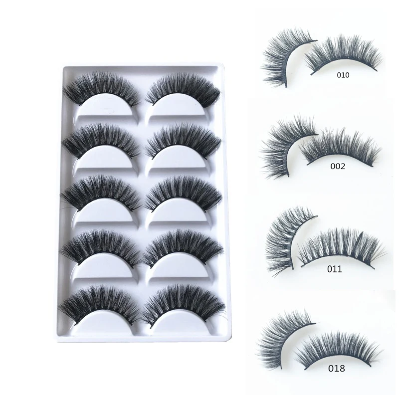 

7 Pairs 3D Faux Mink Hair Soft False Eyelashes Fluffy Wispy Thick Lashes Handmade Soft Eye Makeup Extension Tools