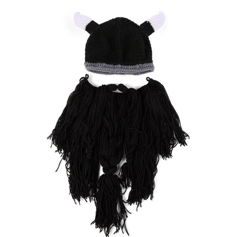 Забавная мужская вязаная шапка для костюмированной вечеринки на Хеллоуин, лыжная маска, шапка Варвара вагабонда, крутая бини зимняя теплая шапка унисекс