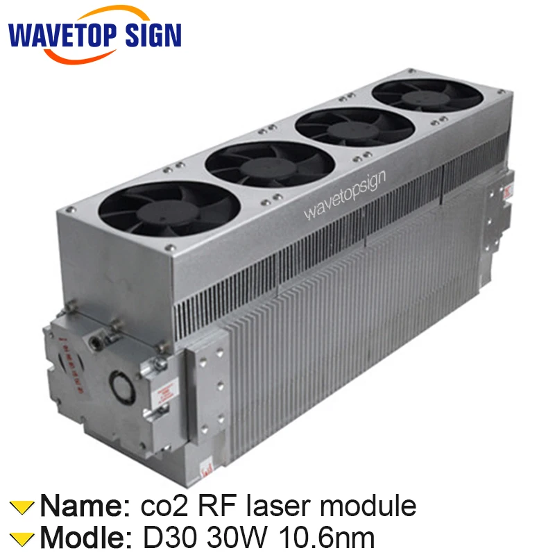 co2 laser module 30w   RF laser module 30w wavelength 10.6nm   power 30w   input power supply DC48V12A