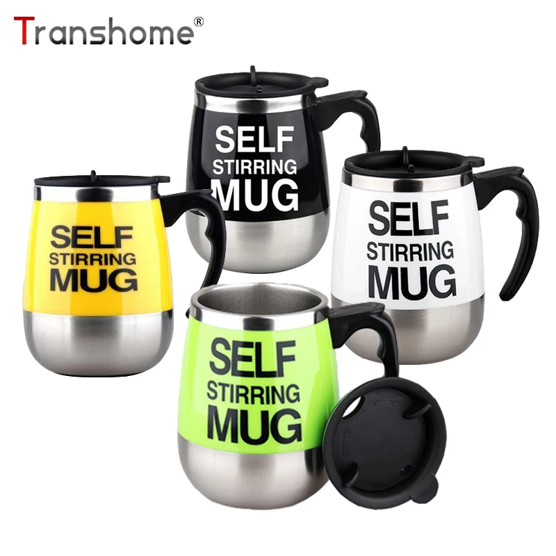 

Transhome Self Stirring Coffee Mug 401-500ml Creative Automatic Smart Mixing Cup Electric Stainless Steel Tea Mug