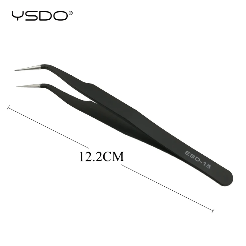 Eyelash Tweezers Stainless Steel Anti-static Eyelash Extension for Professional Tweezers Tools Makeup Lashes Tools 1 pcs precision tweezers