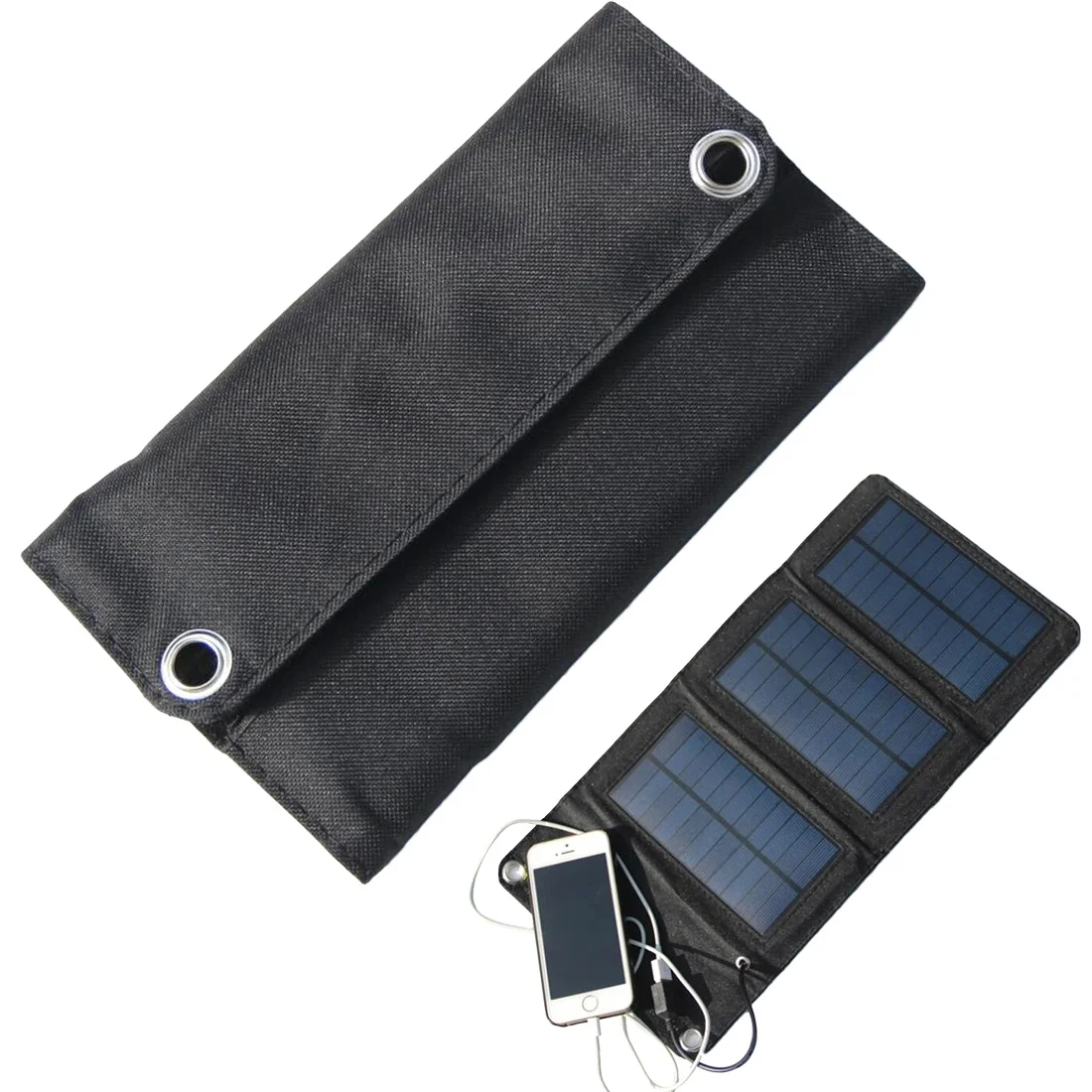 

5W 5V Portable Solar Panel Mobile phone Charger DIY Polysilicon Foldable Solar USB Battery Chargers Solar Power Bank Charger
